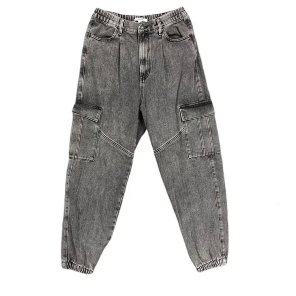 Pacsun Denim Baggy Jogger Womens Size XS Gray Washed Dance Cargo